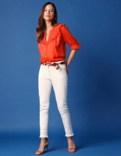 Chemisier Brodé Boutonné -Femmes Vêtements Magasin 560689 C01 zoomx vue7