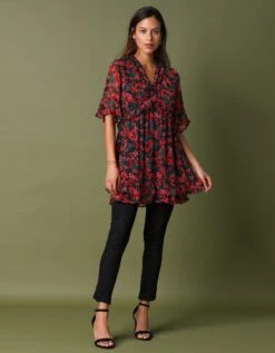 Tunique Voile Et Volants -Femmes Vêtements Magasin 560693 C01 zoomx vue6