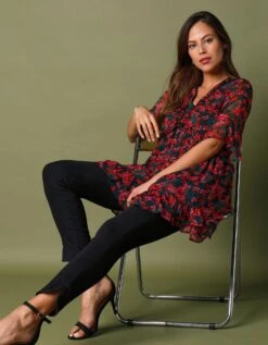 Tunique Voile Et Volants -Femmes Vêtements Magasin 560693 C01 zoomx vue7