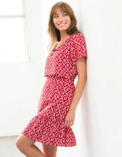 Blouse Imprimée Coeurs, Petit Noeud Au Décolleté -Femmes Vêtements Magasin 560719 C01 zoomx vue6