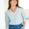 Chemise Boutonnée Rayée Coupe évasée