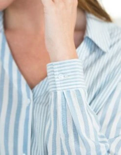 Chemise Boutonnée Rayée Coupe évasée -Femmes Vêtements Magasin 560720 C01 zoomx vue6