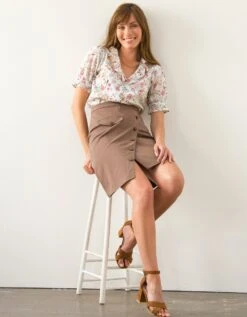 Blouse Volantée Imprimée Fleurs 13 Blouse Volantée Imprimée Fleurs -Femmes Vêtements Magasin 560721 C01 zoomx vue6