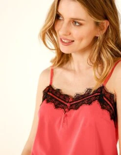 Caraco Dentelle Fines Bretelles, Crêpe -Femmes Vêtements Magasin 560739 C06 zoomx vue3