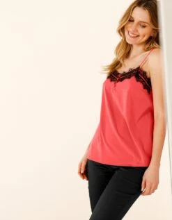 Caraco Dentelle Fines Bretelles, Crêpe -Femmes Vêtements Magasin 560739 C06 zoomx vue5