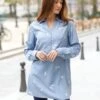 Tunique Vareuse Boutonnée Imprimée -Femmes Vêtements Magasin 560742 C01 zoomx