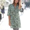 Tunique Boutonnée à Nouer Imprimée -Femmes Vêtements Magasin 560746 C01 zoomx