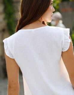 Blouse Boutonnée Plumetis -Femmes Vêtements Magasin 560747 C01 zoomx vue7