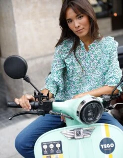 Blouse Boutonnée Imprimé Minimaliste -Femmes Vêtements Magasin 560749 C01 zoomx vue4