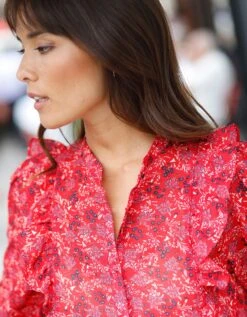 Blouse Boutonnée Imprimé Minimaliste -Femmes Vêtements Magasin 560749 C02 zoomx vue6