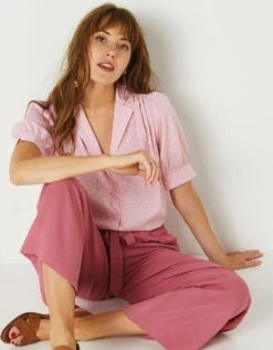 Chemisier Boutonné Imprimé Pois