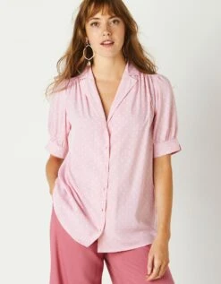 Chemisier Boutonné Imprimé Pois -Femmes Vêtements Magasin 560771 C02 zoomx vue3