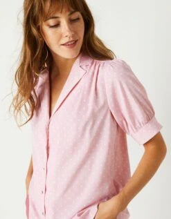 Chemisier Boutonné Imprimé Pois -Femmes Vêtements Magasin 560771 C02 zoomx vue4