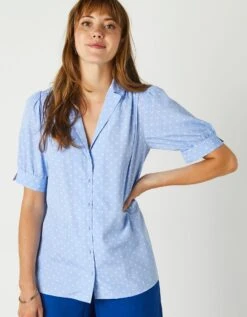 Chemisier Boutonné Imprimé Pois