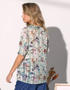 Blouse Boutonnée Imprimée, Voile Jacquard -Femmes Vêtements Magasin 560773 C02 zoomx vue5