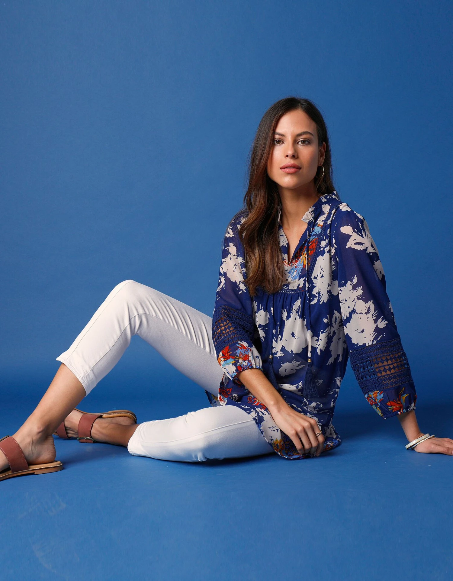 Tunique Imprimée Volantée Manches 3/4 9 Tunique Imprimée Volantée Manches 3/4 – Image 7