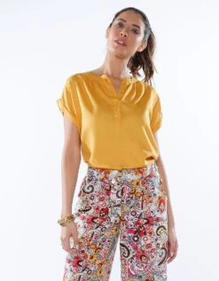 Blouse Boutonnée Unie -Femmes Vêtements Magasin 560778 C02 zoomx vue4