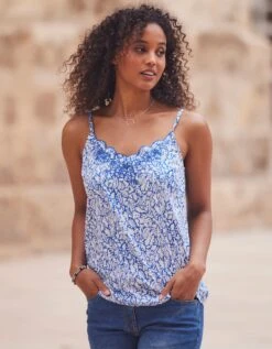 Caraco Brodé Bretelles Réglables, Imprimé -Femmes Vêtements Magasin 560780 C01 zoomx vue5
