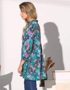 Tunique Forme Vareuse Imprimé Floral, Crêpe 9 Tunique Forme Vareuse Imprimé Floral, Crêpe -Femmes Vêtements Magasin 560795 C02 zoomx vue2