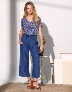 Blouse Imprimé Coeur, Noeud Décolleté 13 Blouse Imprimé Coeur, Noeud Décolleté -Femmes Vêtements Magasin 560797 C01 zoomx vue6