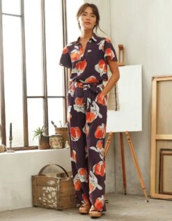 Chemisier Fluide Imprimé, Collection "Odette Lepeltier" -Femmes Vêtements Magasin 560856 C01 zoomx vue6