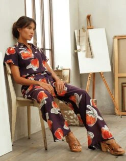 Chemisier Fluide Imprimé, Collection "Odette Lepeltier" -Femmes Vêtements Magasin 560856 C01 zoomx vue7