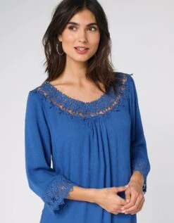 Tunique Macramé Manches 3/4 -Femmes Vêtements Magasin 560889 C03 zoomx vue3