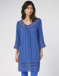 Tunique Macramé Manches 3/4 -Femmes Vêtements Magasin 560889 C03 zoomx vue6