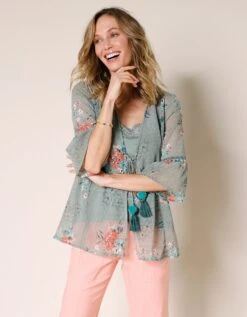 Chemisier Voile Plumetis Imprimé