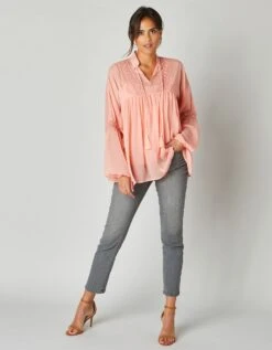 Blouse Macramé Manches Longues -Femmes Vêtements Magasin 560914 C00 zoomx vue3