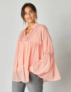 Blouse Macramé Manches Longues -Femmes Vêtements Magasin 560914 C00 zoomx vue4