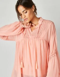 Blouse Macramé Manches Longues -Femmes Vêtements Magasin 560914 C00 zoomx vue5