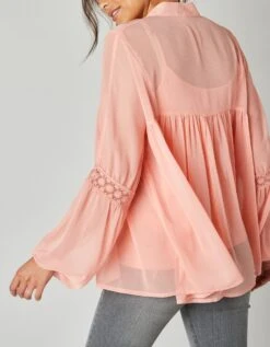 Blouse Macramé Manches Longues -Femmes Vêtements Magasin 560914 C00 zoomx vue7