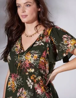 Blouse Manches Papillon Imprimée 10 Blouse Manches Papillon Imprimée -Femmes Vêtements Magasin 560940 C00 zoomx vue3