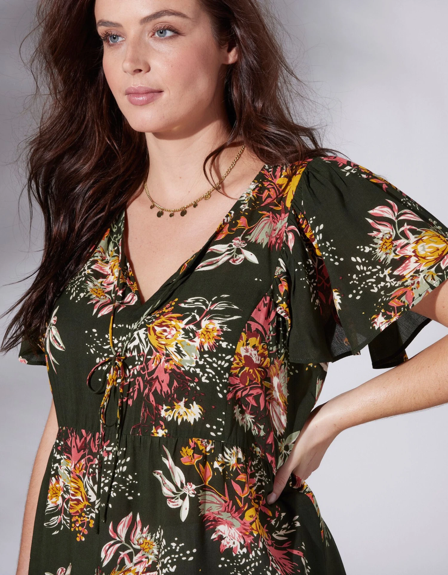 Blouse Manches Papillon Imprimée 5 Blouse Manches Papillon Imprimée – Image 3