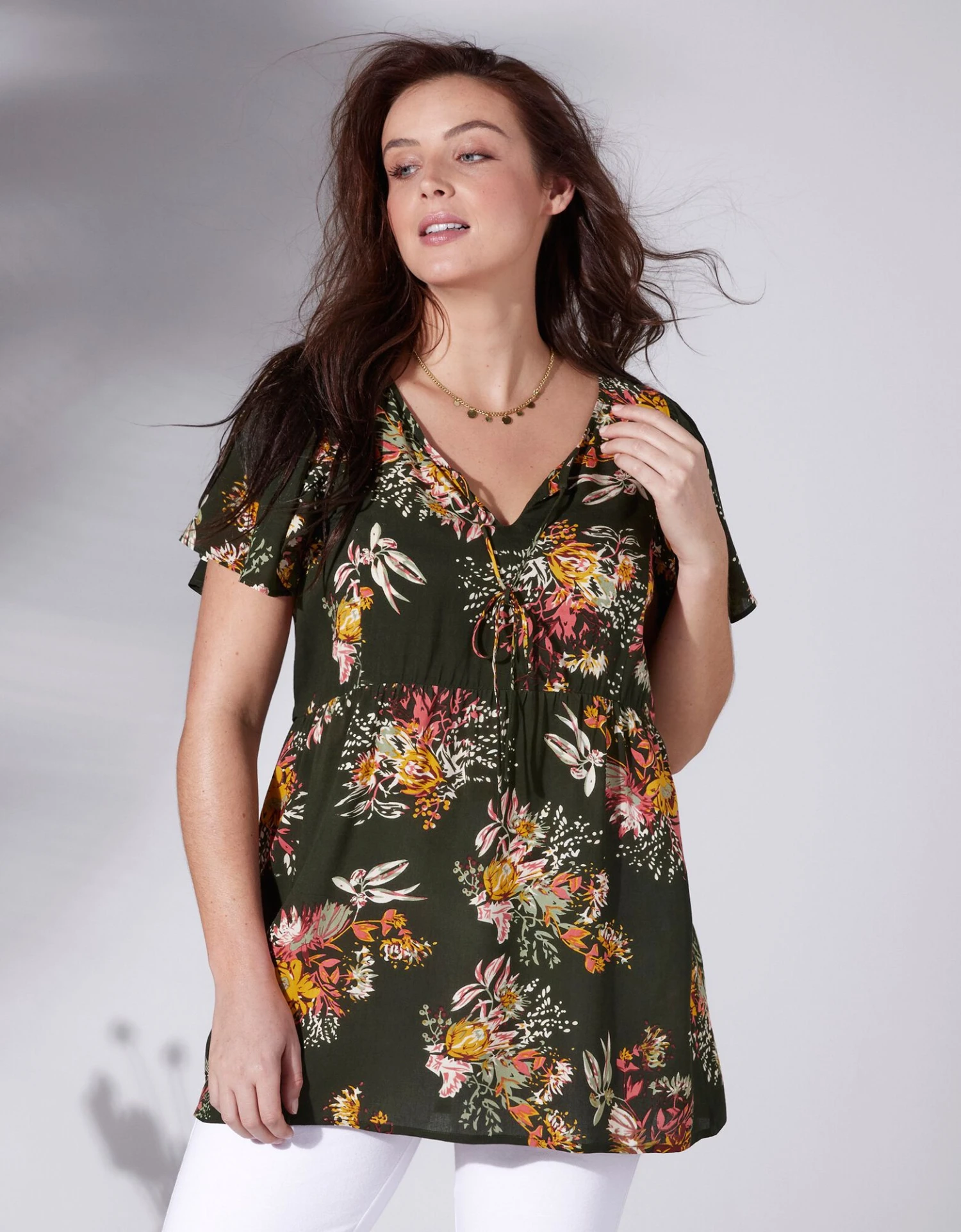 Blouse Manches Papillon Imprimée 7 Blouse Manches Papillon Imprimée – Image 5