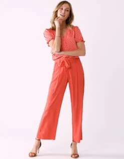 Blouse Boutonnée Manches Blousantes Imprimé Pois -Femmes Vêtements Magasin 560971 C04 zoomx vue4