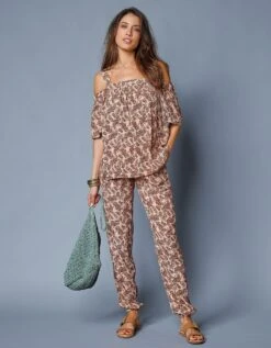 Top Brodé épaules Dénudées Imprimé -Femmes Vêtements Magasin 560989 C00 zoomx vue5