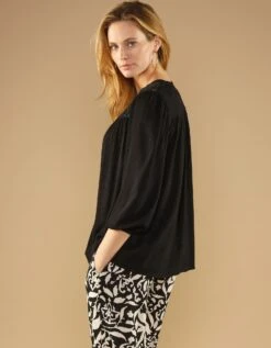 Blouse Macramé Manches 3/4 -Femmes Vêtements Magasin 560993 C06 zoomx vue4