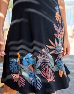 Robe Courte Imprimé Placé Manches Courtes -Femmes Vêtements Magasin 562200 C03 zoomx vue5