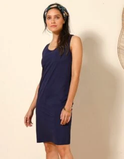 Robe Sans Manches Unie, Maille Stretch -Femmes Vêtements Magasin 562230 C03 zoomx vue5