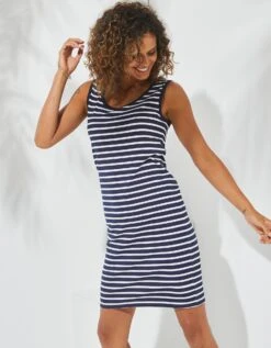 Robe Sans Manches Rayée, Maille Stretch 10 Robe Sans Manches Rayée, Maille Stretch -Femmes Vêtements Magasin 562231 C01 zoomx vue4