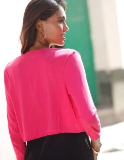 Boléro Manches 3/4 Uni -Femmes Vêtements Magasin 609038 C01 zoomx vue3