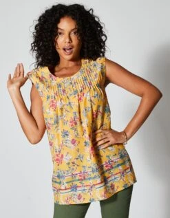 Blouse Fleurie Col Rond 13 Blouse Fleurie Col Rond -Femmes Vêtements Magasin 610120 C01 zoomx vue5