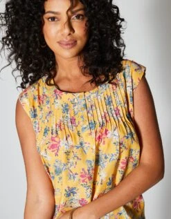 Blouse Fleurie Col Rond 14 Blouse Fleurie Col Rond -Femmes Vêtements Magasin 610120 C01 zoomx vue6