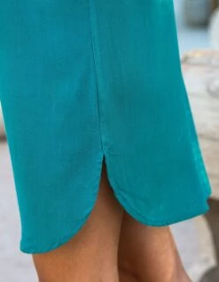 Tunique De Plage Manches 3/4 Unie -Femmes Vêtements Magasin 610123 C06 zoomx vue5