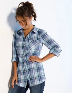 Chemise Flanelle à Carreaux 11 Chemise Flanelle à Carreaux -Femmes Vêtements Magasin 610158 C04 zoomx vue4