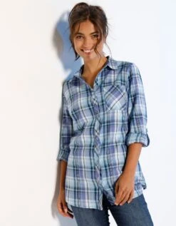 Chemise Flanelle à Carreaux 12 Chemise Flanelle à Carreaux -Femmes Vêtements Magasin 610158 C04 zoomx vue5