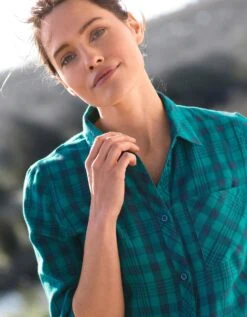 Chemise Flanelle Carreaux Bicolores -Femmes Vêtements Magasin 610159 C04 zoomx vue2