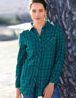 Chemise Flanelle Carreaux Bicolores -Femmes Vêtements Magasin 610159 C04 zoomx vue3